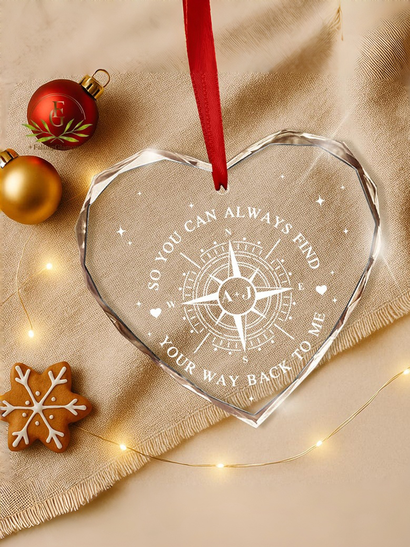 Personalized Glass Decorative Pendant